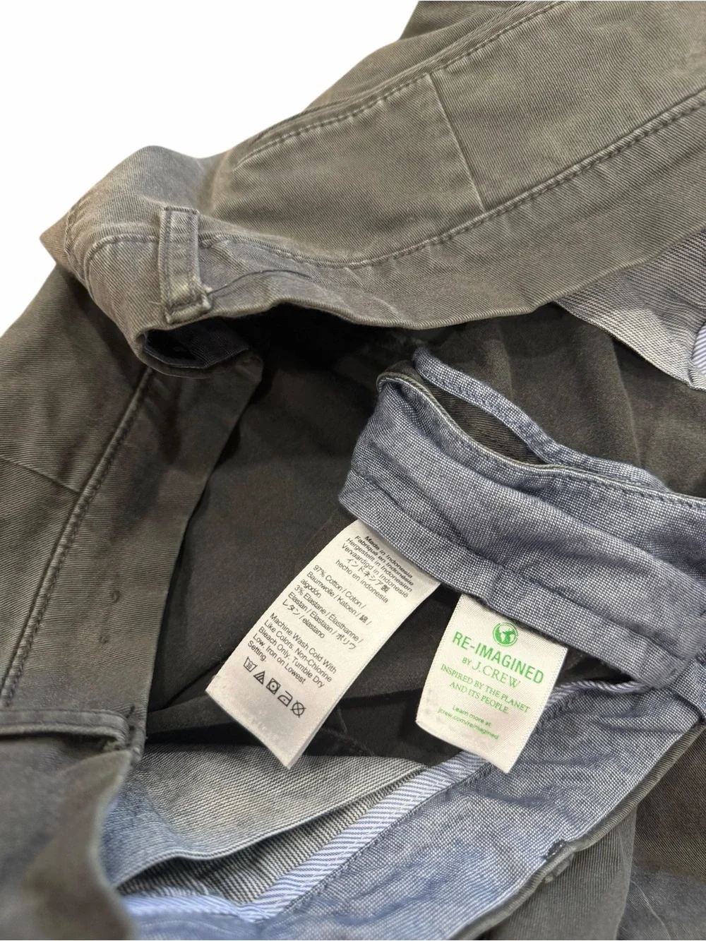 J.Crew Men’s Greenish Gray 481 Slim Chino Pants 34x32